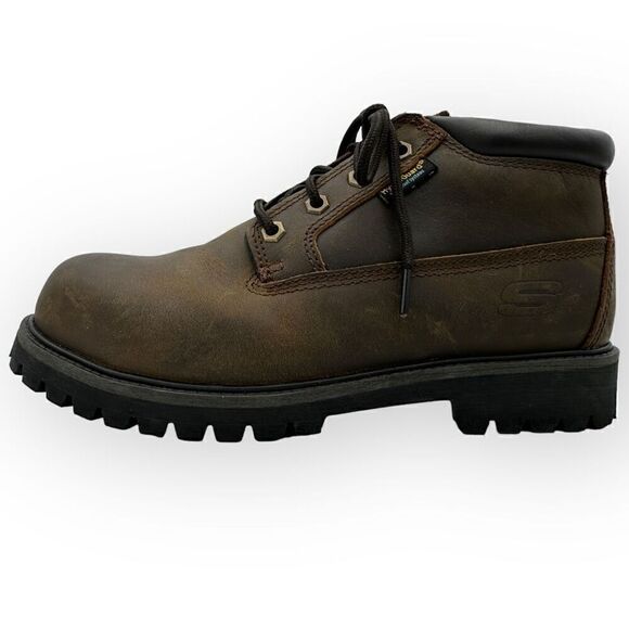NWOT Skechers Work: Trevok ST WP 200004 Boots Shoes Brown Mens 7 - Picture 3 of 9